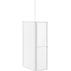 vidaXL Badwand L-vormig 4 panelen inklapbaar 70x120x137 cm
