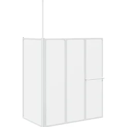 vidaXL Badwand L-vormig 4 panelen inklapbaar 70x120x137 cm