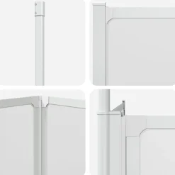 vidaXL Badwand L-vormig 4 panelen inklapbaar 70x120x137 cm