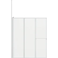 vidaXL Badwand L-vormig 4 panelen inklapbaar 70x120x137 cm