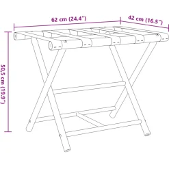 vidaXL Bagagerek inklapbaar 62x42x50,5 cm bamboe