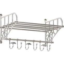 vidaXL Bagagerek met kleerhangers wandmontage aluminium