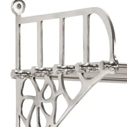 vidaXL Bagagerek met kleerhangers wandmontage aluminium