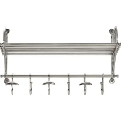 vidaXL Bagagerek met kleerhangers wandmontage aluminium