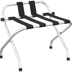 vidaXL Bagagerek met rugleuning zilver 56x39x52cm