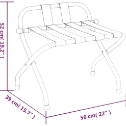 vidaXL Bagagerek met rugleuning zilver 56x39x52cm