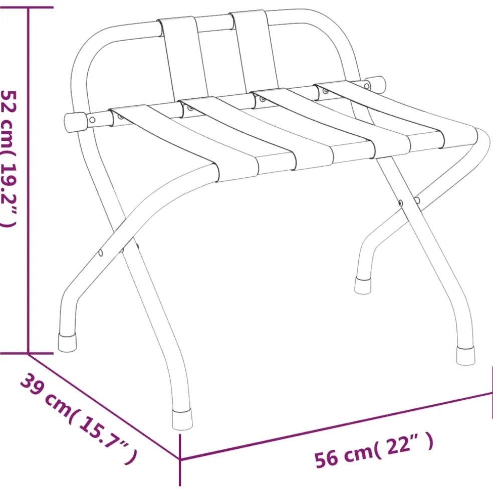 vidaXL Bagagerek met rugleuning zilver 56x39x52cm