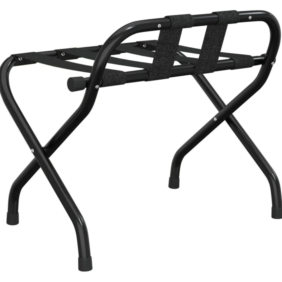 vidaXL Bagagerek met rugleuning 56x39x52 cm zwart