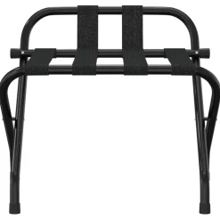 vidaXL Bagagerek met rugleuning 56x39x52 cm zwart