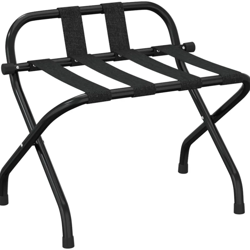 vidaXL Bagagerek met rugleuning 56x39x52 cm zwart