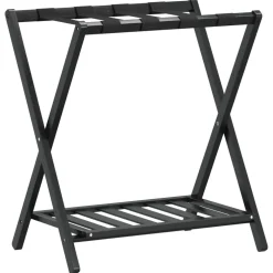 vidaXL Bagagerek 68x38x58 cm bamboe zwart