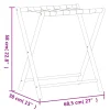 vidaXL Bagagerek 68,5x38x58 cm bamboe zwart