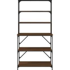 vidaXL Bakkersrek 6-laags 90x40x180 cm bewerkt hout bruin eikenkleur