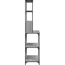 vidaXL Bakkersrek 6-laags 90x40x180 cm bewerkt hout grijs sonoma eiken