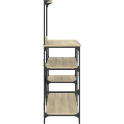 vidaXL Bakkersrek 90x40x132 cm bewerkt hout en metaal sonoma eiken