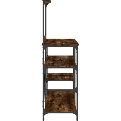 vidaXL Bakkersrek 90x40x132 cm bewerkt hout en metaal gerookt eiken