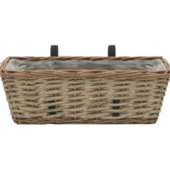 vidaXL Balkonbakken 2 st 40 cm wicker met PE-voering