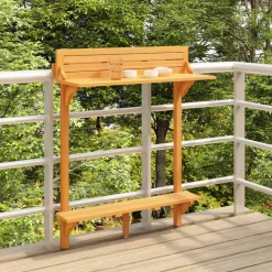 vidaXL Balkonbartafel 90x37x122,5 cm massief acaciahout
