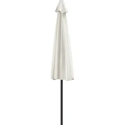 vidaXL Balkonparasol half met aluminium paal 300x155 cm zandkleurig