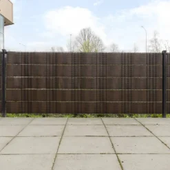 vidaXL Balkonschermen 10 st 255x19 cm poly rattan bruin en zwart