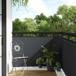 vidaXL Balkon Scherm met Oogjes 300 x 80 cm poly rattan