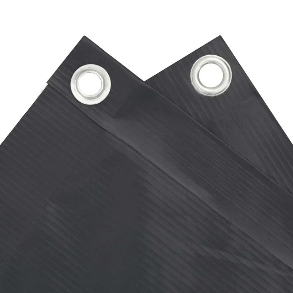 vidaXL Balkonscherm 400x75 cm PVC antracietkleurig