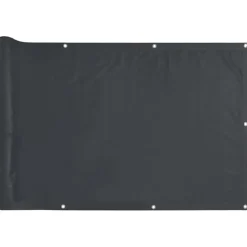 vidaXL Balkonscherm 400x75 cm PVC antracietkleurig