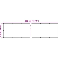 vidaXL Balkonscherm 400x75 cm PVC antracietkleurig