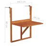 vidaXL Balkontafel hangend 64,5x44x80 cm massief acaciahout
