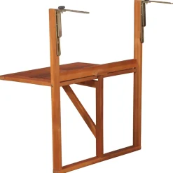 vidaXL Balkontafel hangend 64,5x44x80 cm massief acaciahout