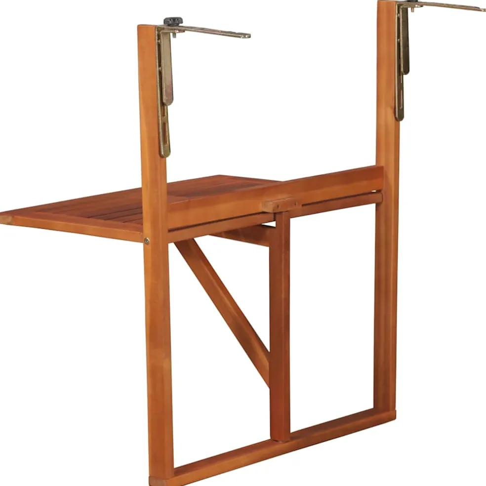 vidaXL Balkontafel hangend 64,5x44x80 cm massief acaciahout