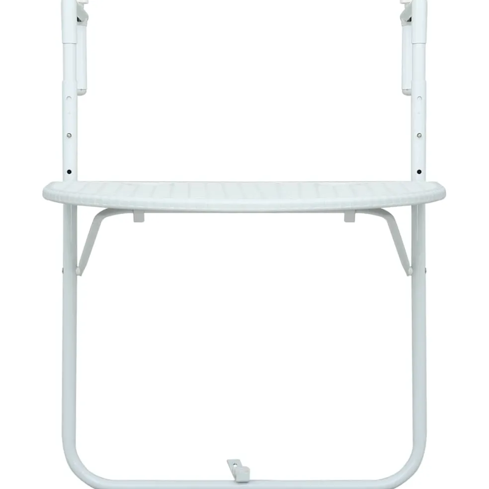 vidaXL Balkontafel hangend 60x64x83,5 cm rattan-look kunststof wit