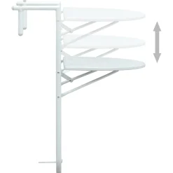 vidaXL Balkontafel hangend 60x64x83,5 cm rattan-look kunststof wit
