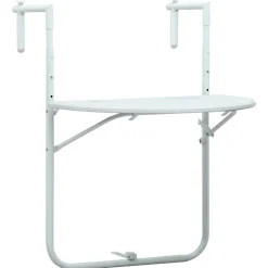vidaXL Balkontafel hangend 60x64x83,5 cm rattan-look kunststof wit