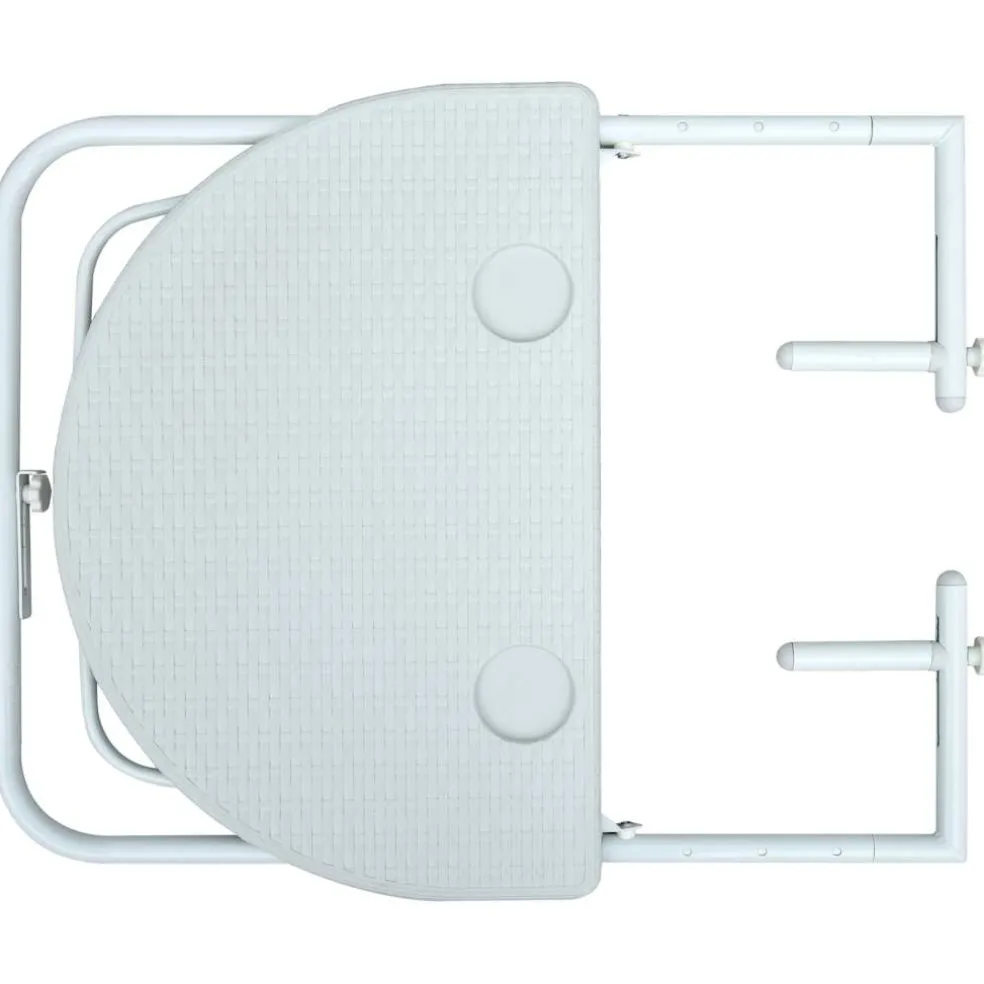 vidaXL Balkontafel hangend 60x64x83,5 cm rattan-look kunststof wit