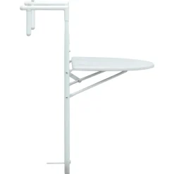 vidaXL Balkontafel hangend 60x64x83,5 cm rattan-look kunststof wit