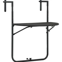 vidaXL Balkontafel hangend 60x64x83,5 cm rattan-look kunststof bruin