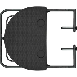 vidaXL Balkontafel hangend 60x64x83,5 cm rattan-look kunststof bruin