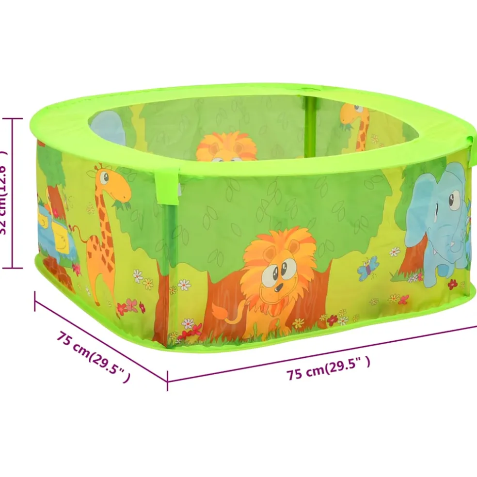 vidaXL Ballenbak voor kinderen met 300 ballen 75x75x32 cm