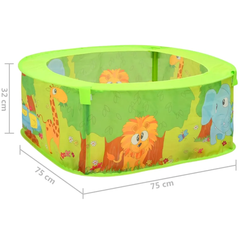 vidaXL Ballenbak voor kinderen met 50 ballen 75x75x32 cm