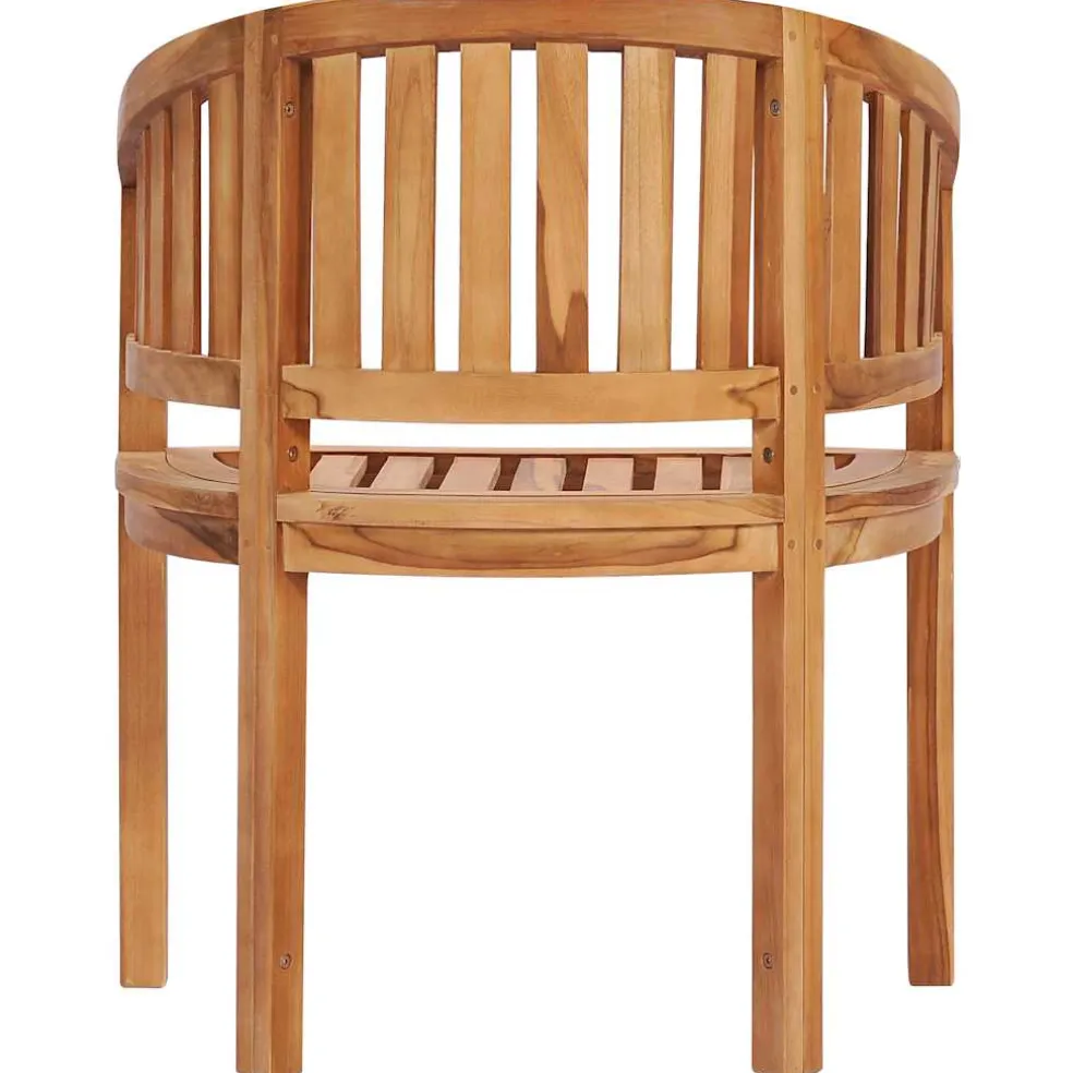 vidaXL Bananenstoel massief teakhout
