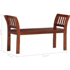 vidaXL Bank 111 cm massief acaciahout
