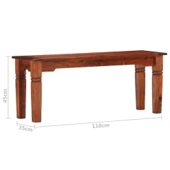 vidaXL Bank 110 cm massief acaciahout