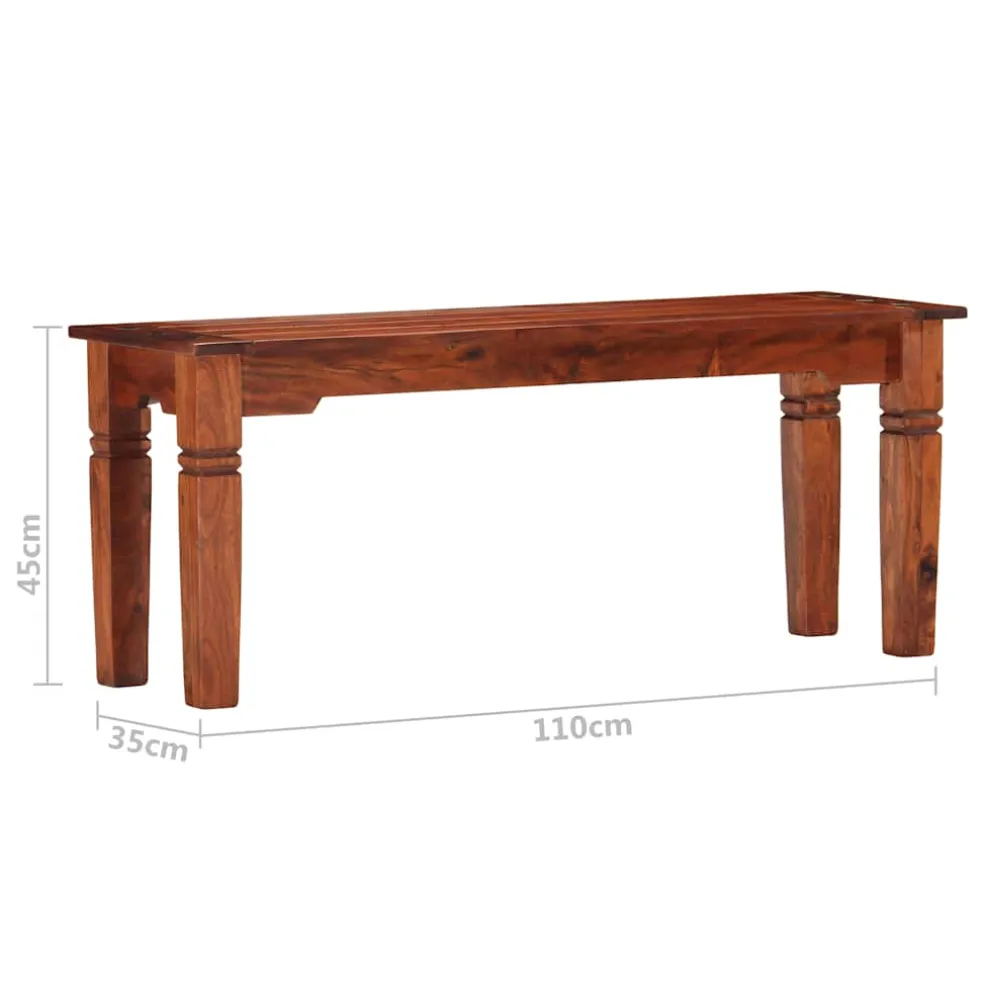 vidaXL Bank 110 cm massief acaciahout