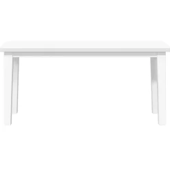 vidaXL Bank 90 cm massief hout rubber wit