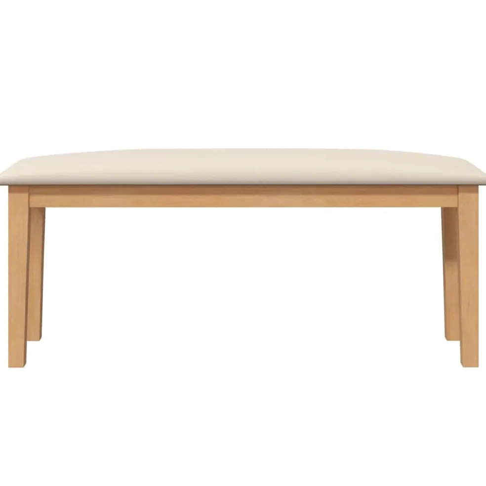 vidaXL Bank 110 cm massief hout rubber