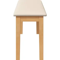 vidaXL Bank 110 cm massief hout rubber