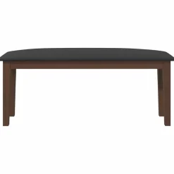 vidaXL Bank 110 cm massief hout rubber bruin