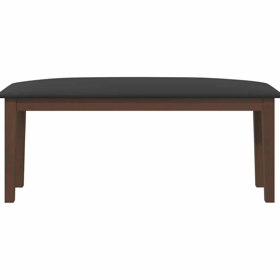 vidaXL Bank 110 cm massief hout rubber bruin