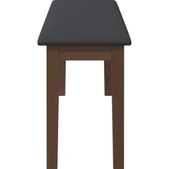 vidaXL Bank 110 cm massief hout rubber bruin